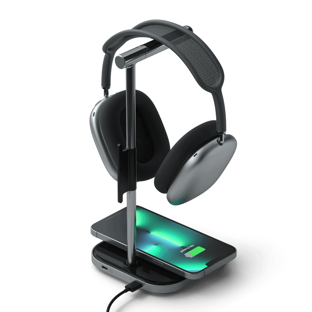2-in-1 Headphone Stand with Wireless Charger