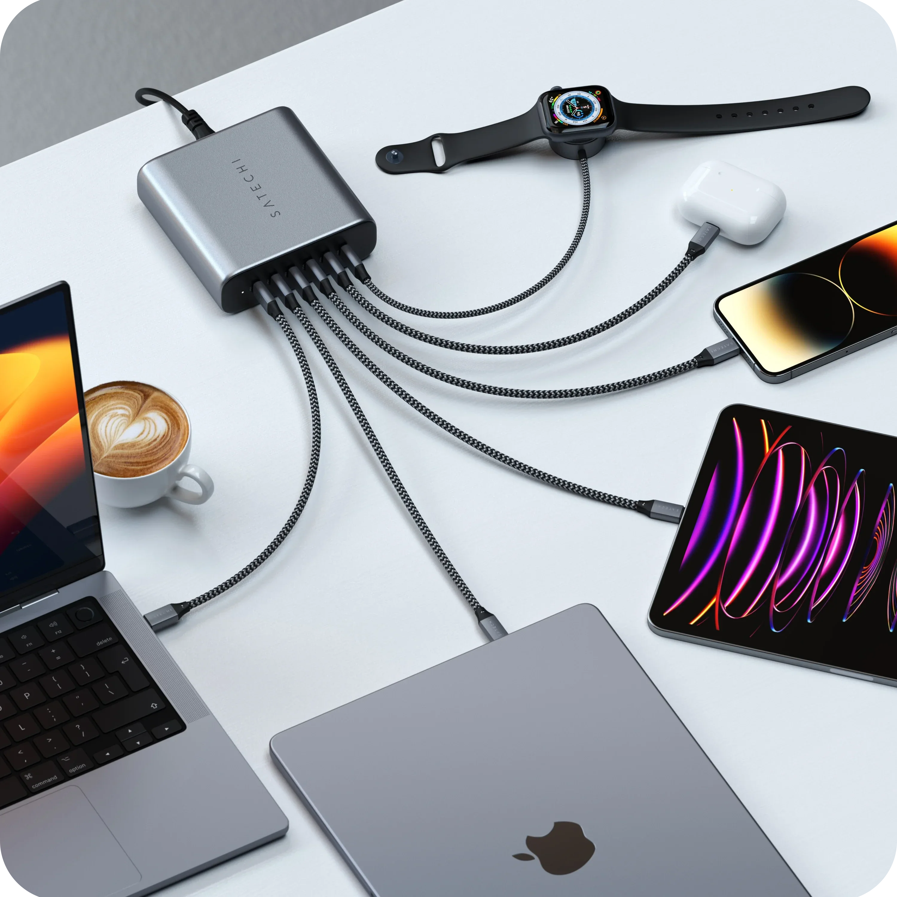 200W USB-C 6-Port GaN Charger