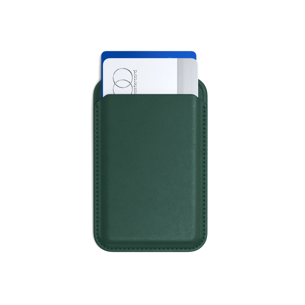 Vegan-Leather Magnetic Wallet Stand