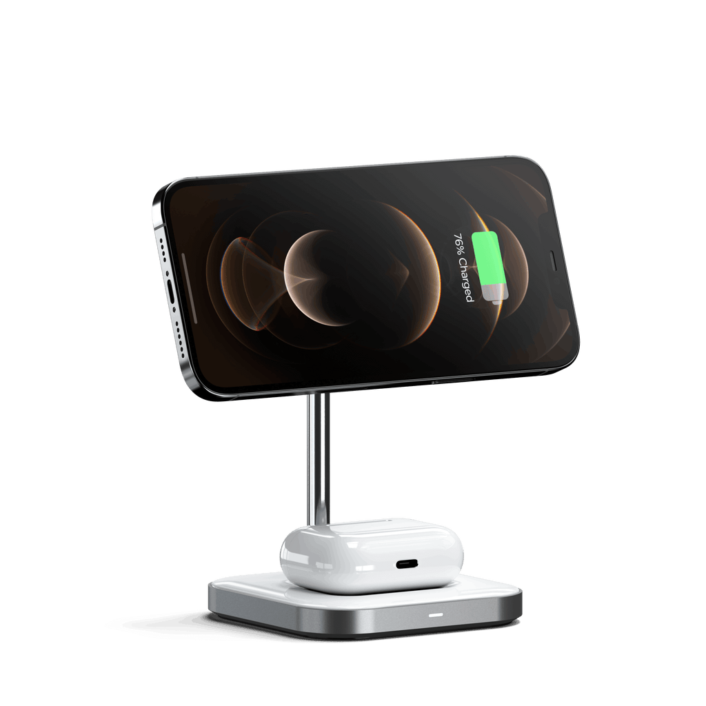 Aluminum 2-in-1 Magnetic Wireless Charging Stand
