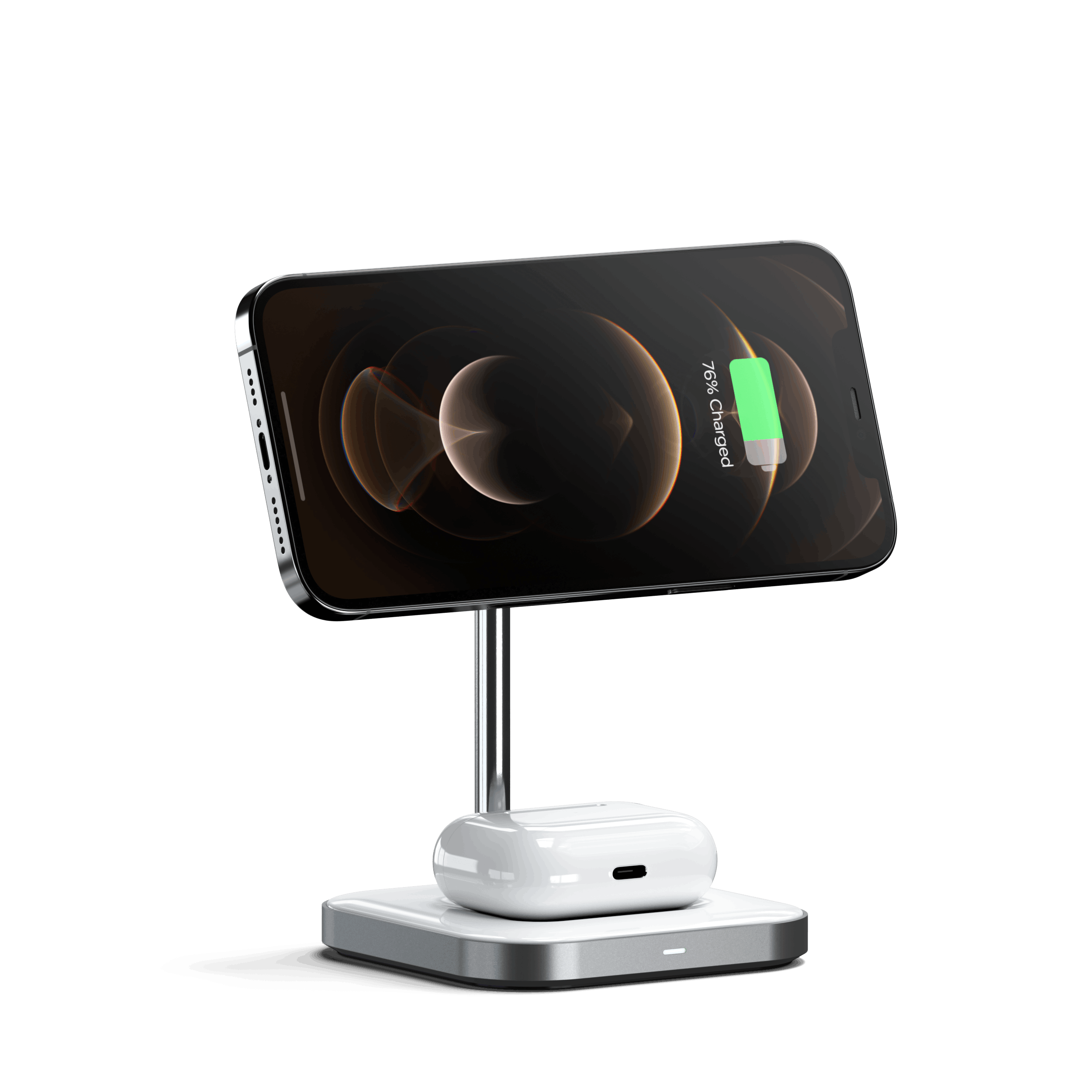Aluminum 2-in-1 Magnetic Wireless Charging Stand