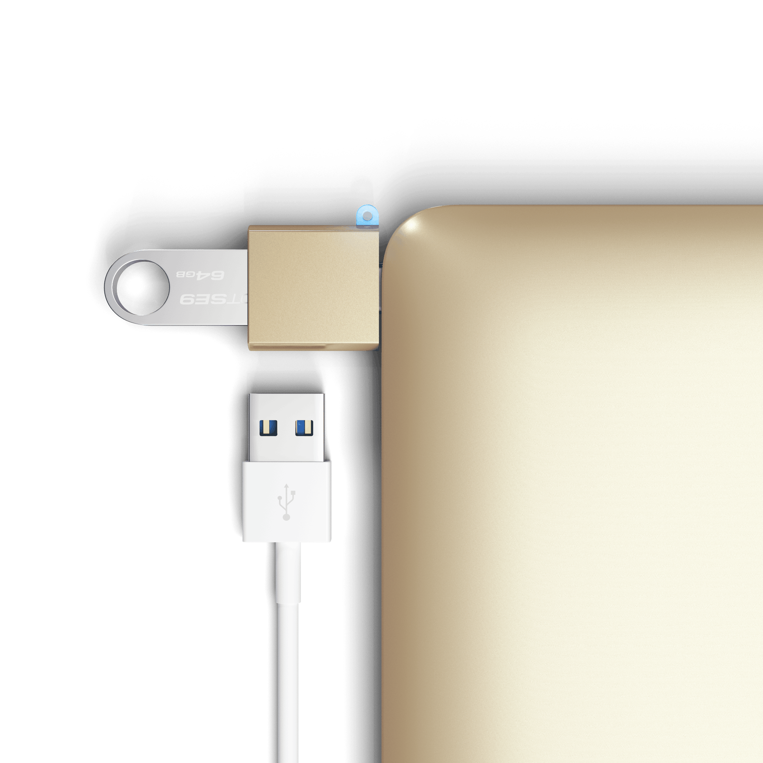 Aluminum USB-C to USB-A 3.0 Adapter