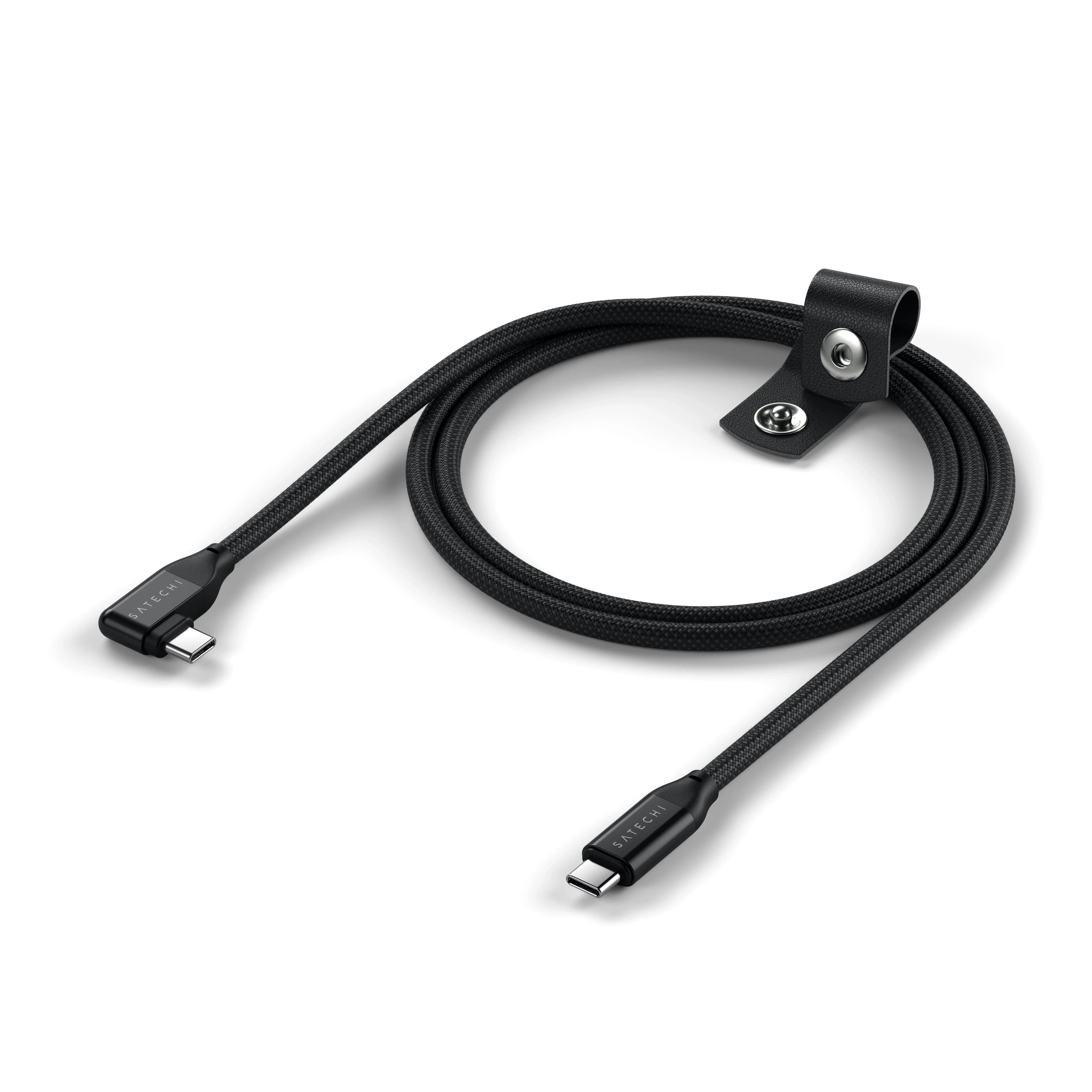 Right-Angle USB-C to USB-C Data and Charge Cable (1m)