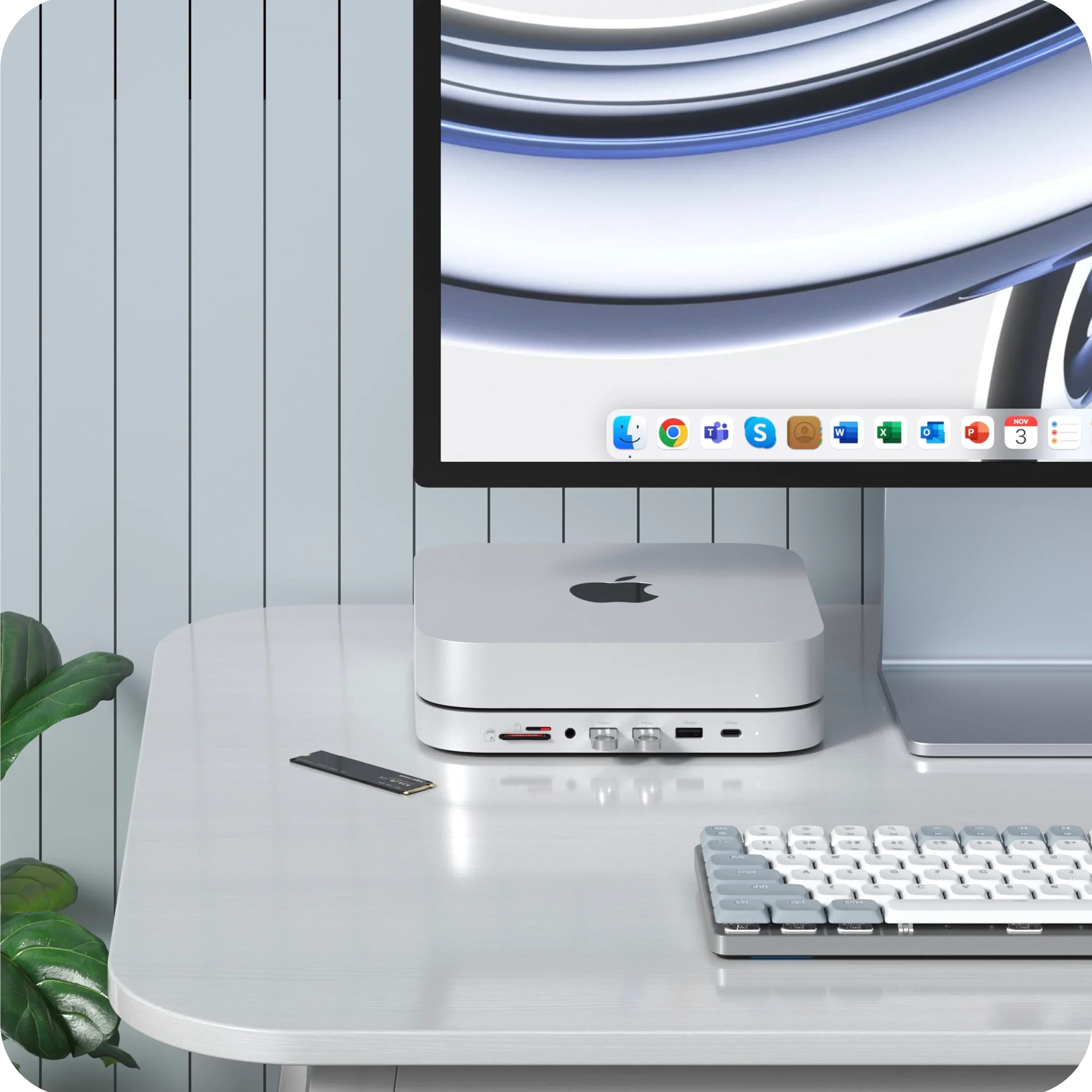 Stand & Hub For Mac Mini / Studio With NVMe SSD Enclosure