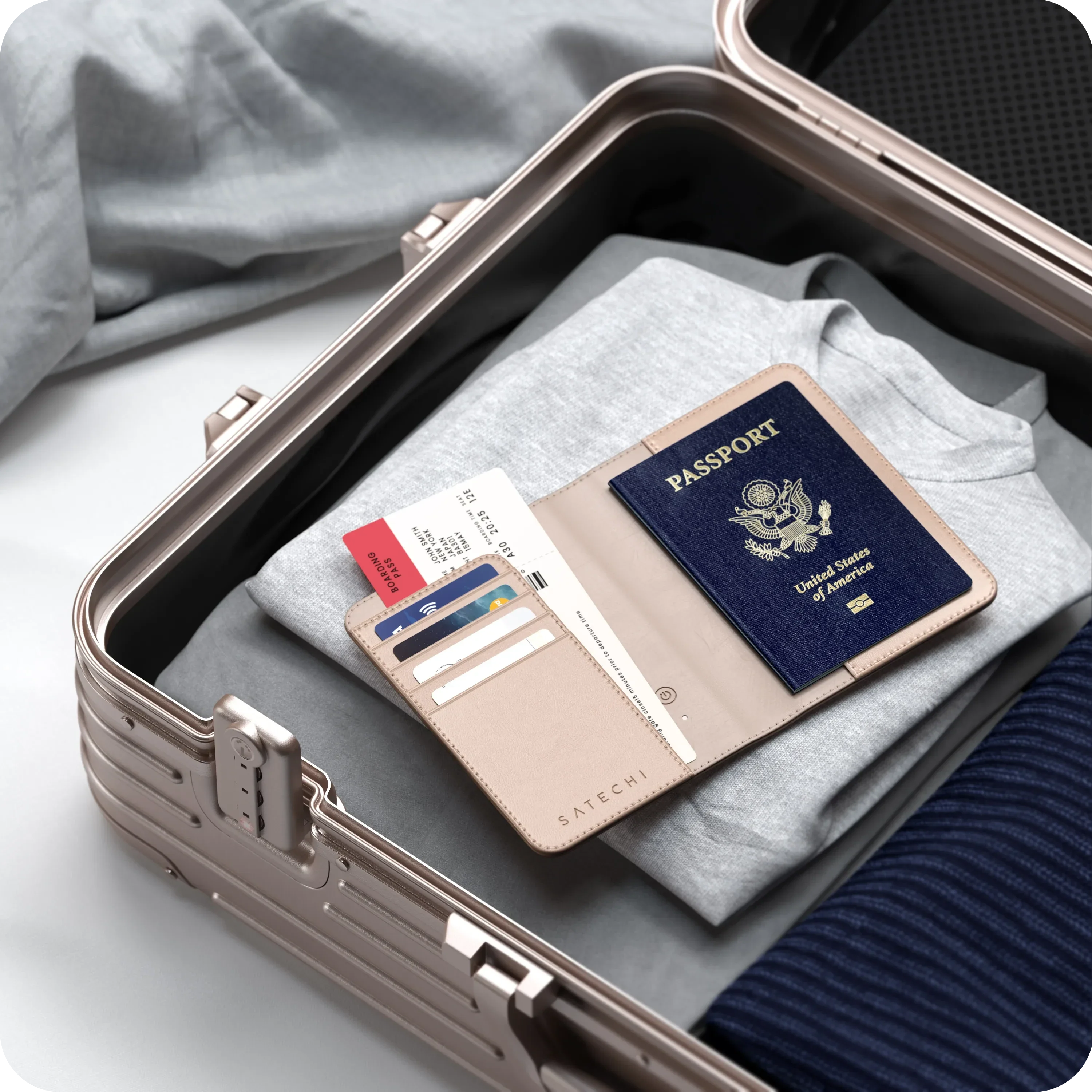 Vegan-Leather FindAll™ Passport Cover