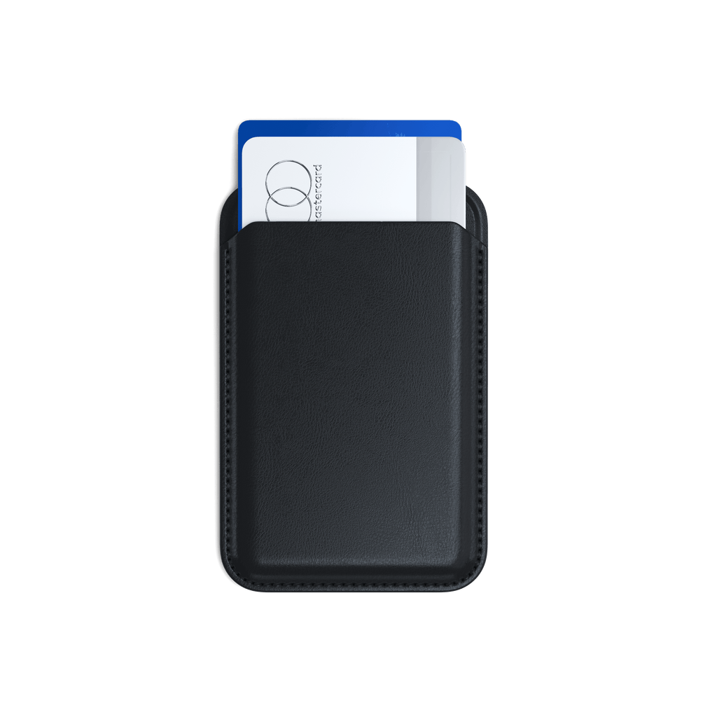 Vegan-Leather Magnetic Wallet Stand