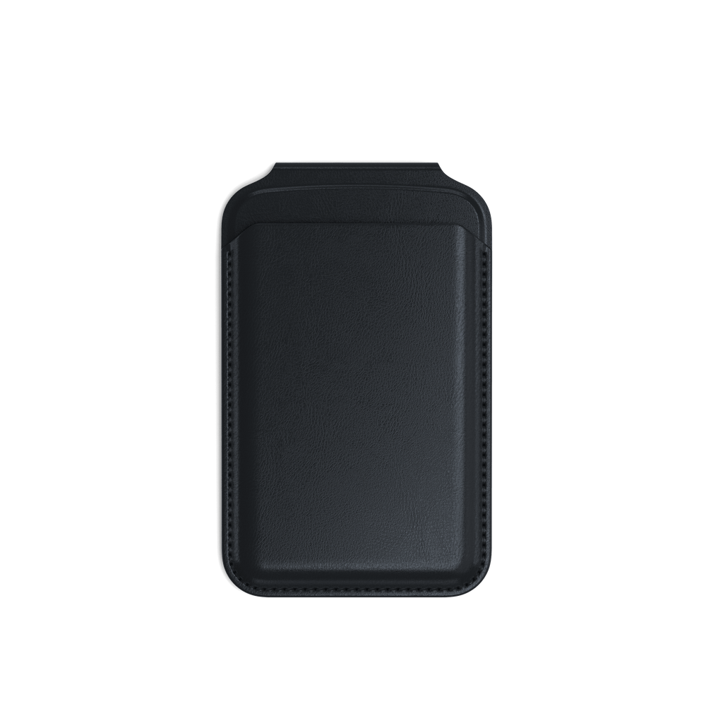Vegan-Leather Magnetic Wallet Stand